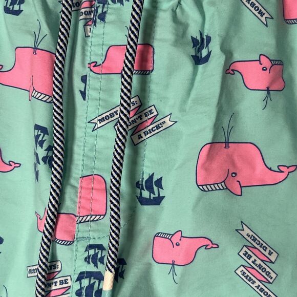 Party Pants Size L “Moby Says “”Don’t Be A Dick!”” Shorts With Pockets Drawstrin - Picture 4 of 12